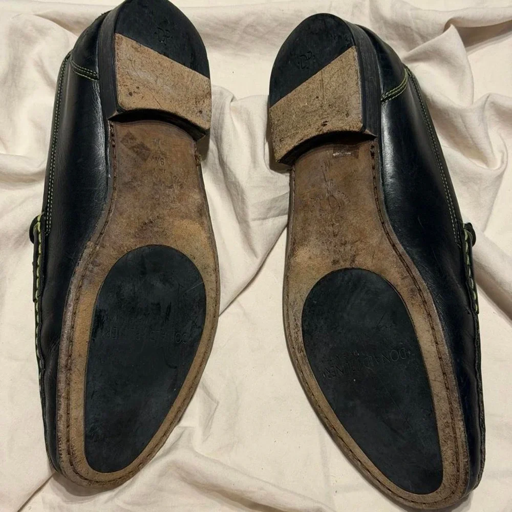Black leather loafers Size 9.5